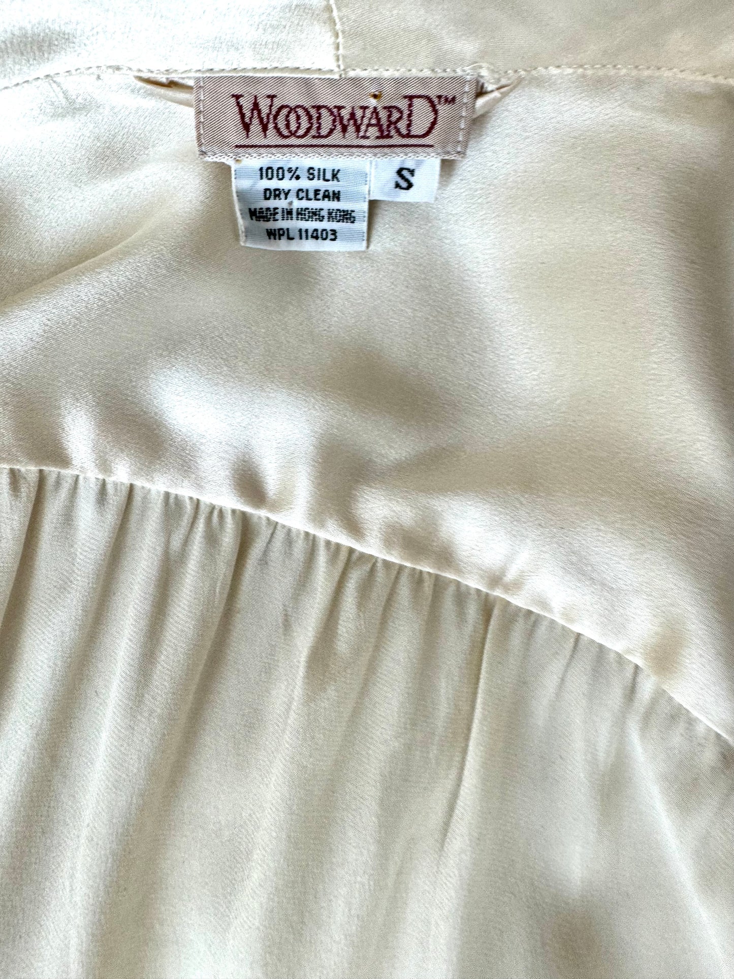 Woodward 100% silk charmeuse vintage robe