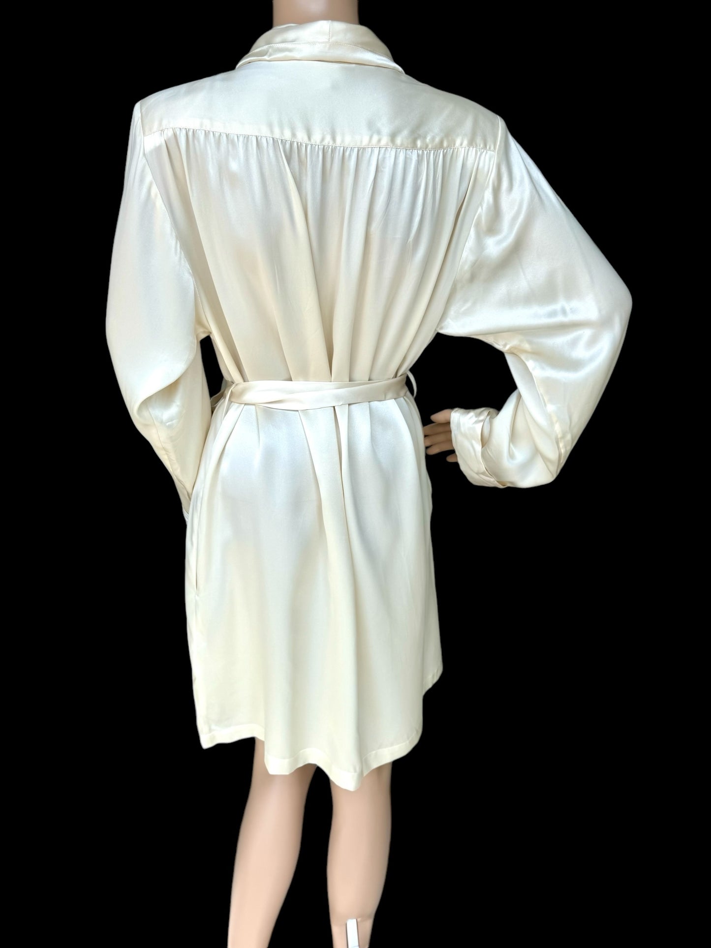 Woodward 100% silk charmeuse vintage robe